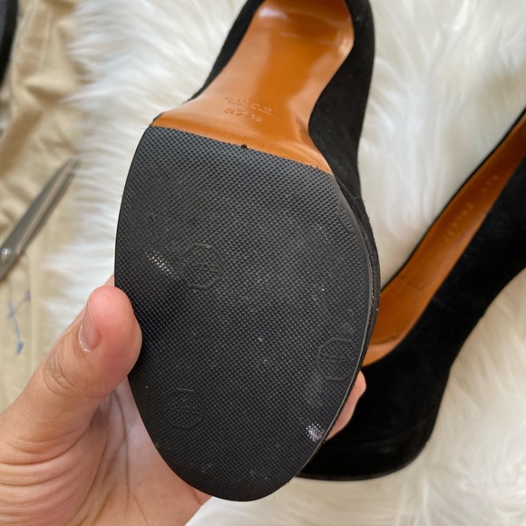 Gucci suede nappa heels size 7 black color - Picture 7 of 7